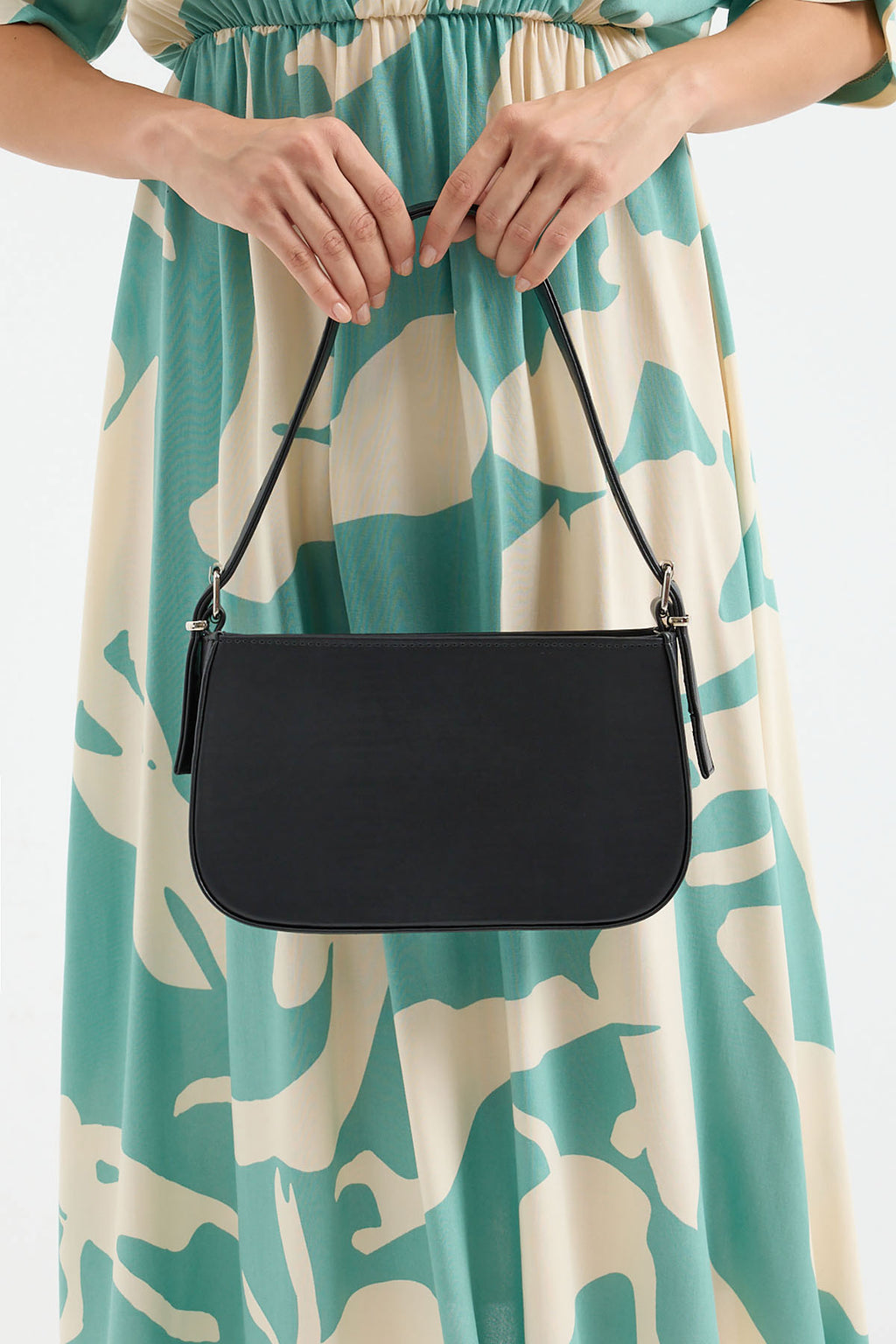 010172 Düz Baget Omuz Çantası - Siyah