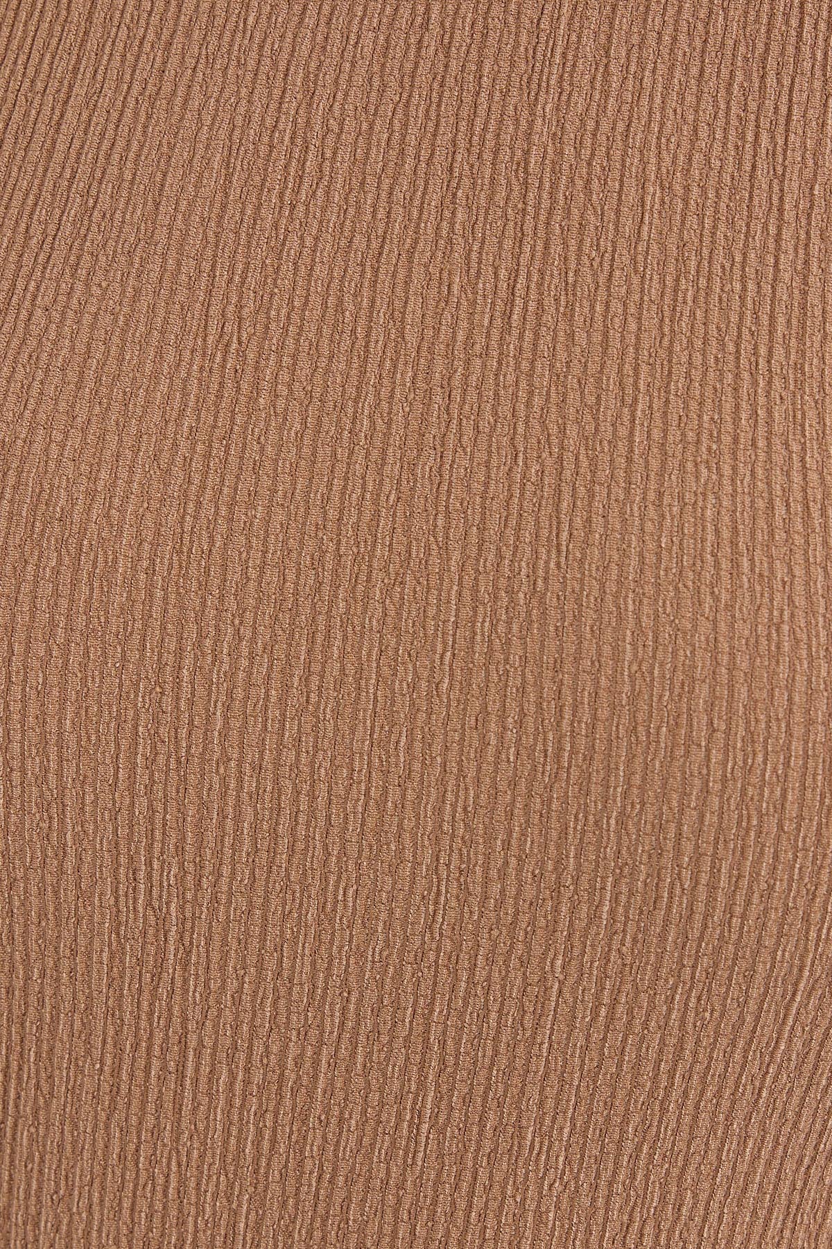 0430 Örme Bluz - Camel