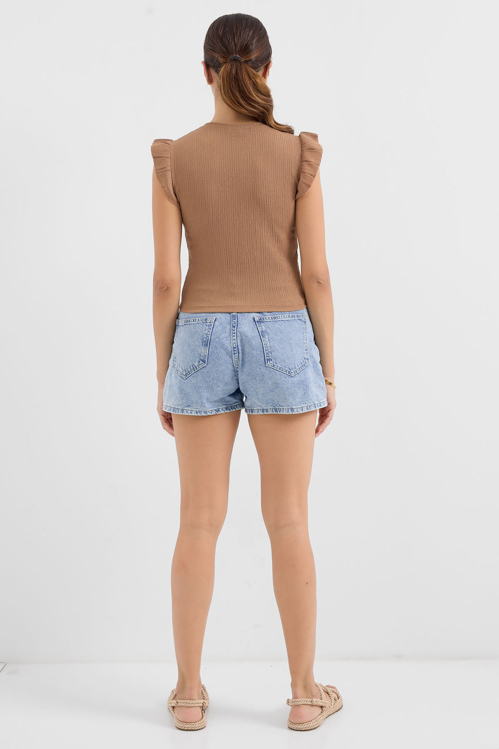 0430 Örme Bluz - Camel