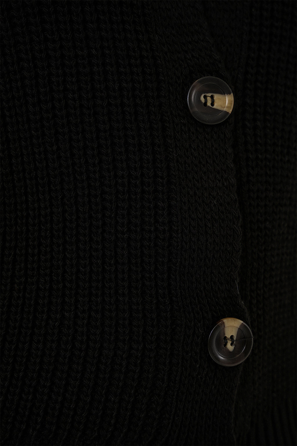 15881 Düğmeli Kısa Triko Yelek - Siyah