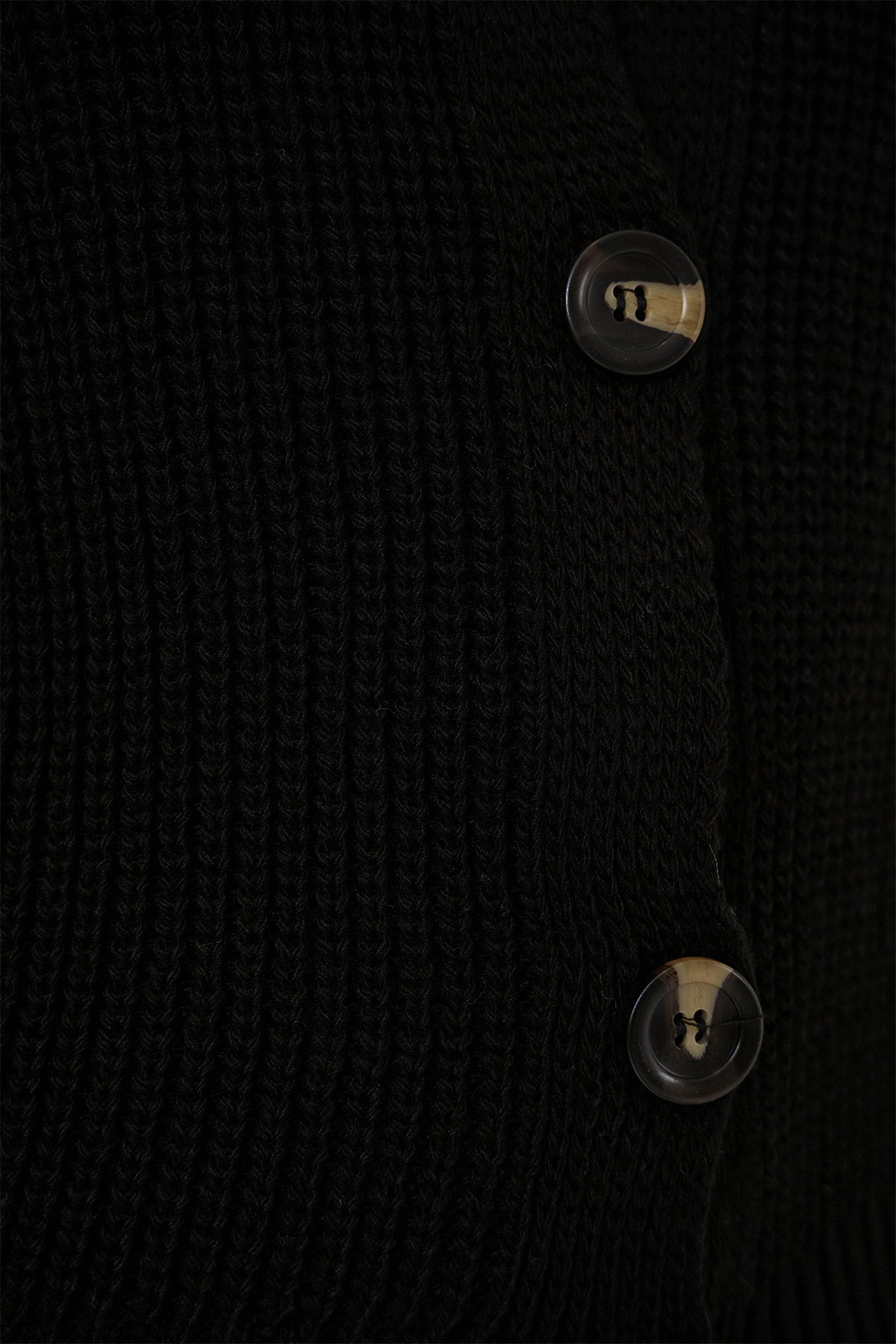 15881 Düğmeli Kısa Triko Yelek - Siyah