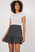 1884 Örme Mini Etek - Antrasit