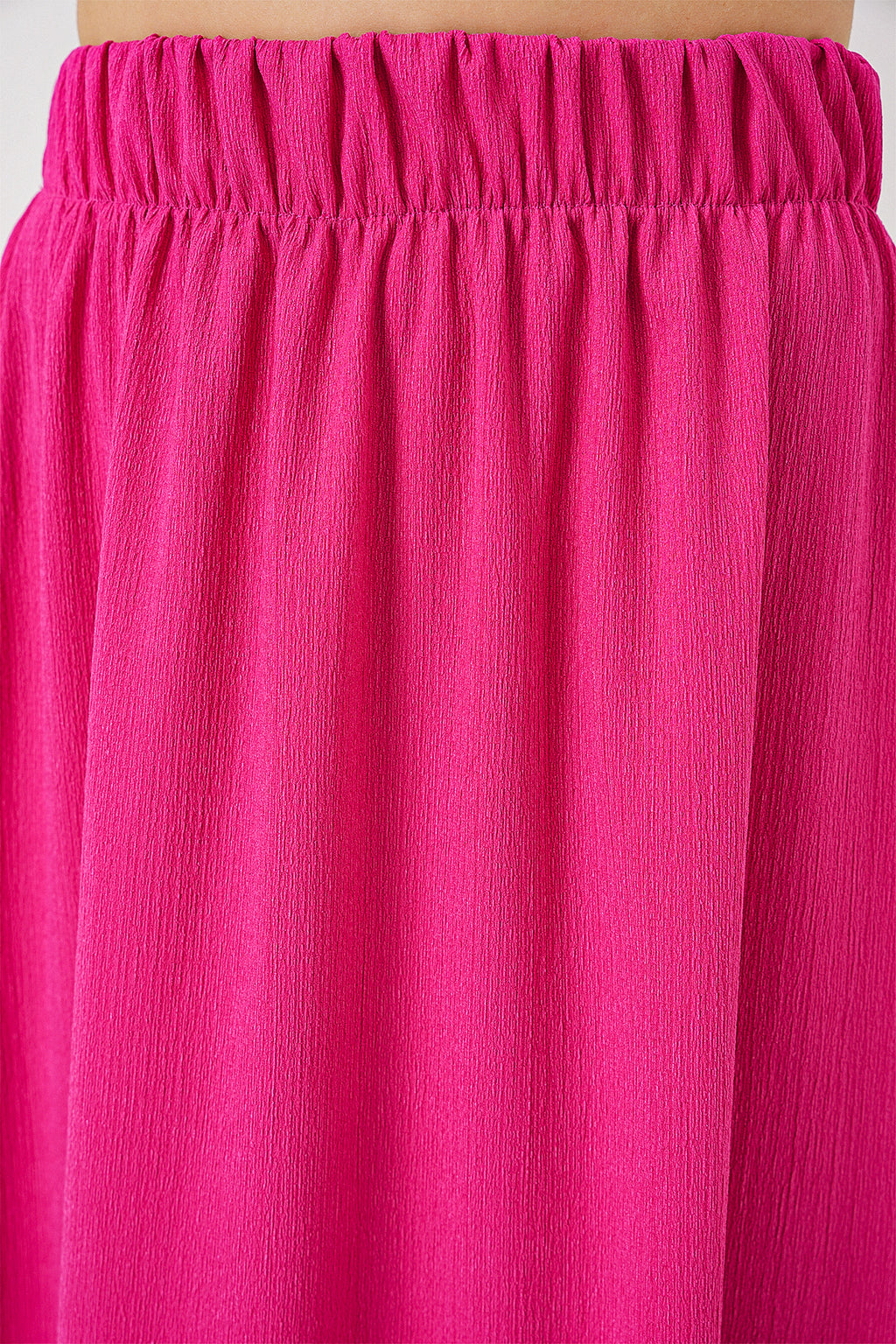 1886 Uzun Örme Etek - Koyu Pembe