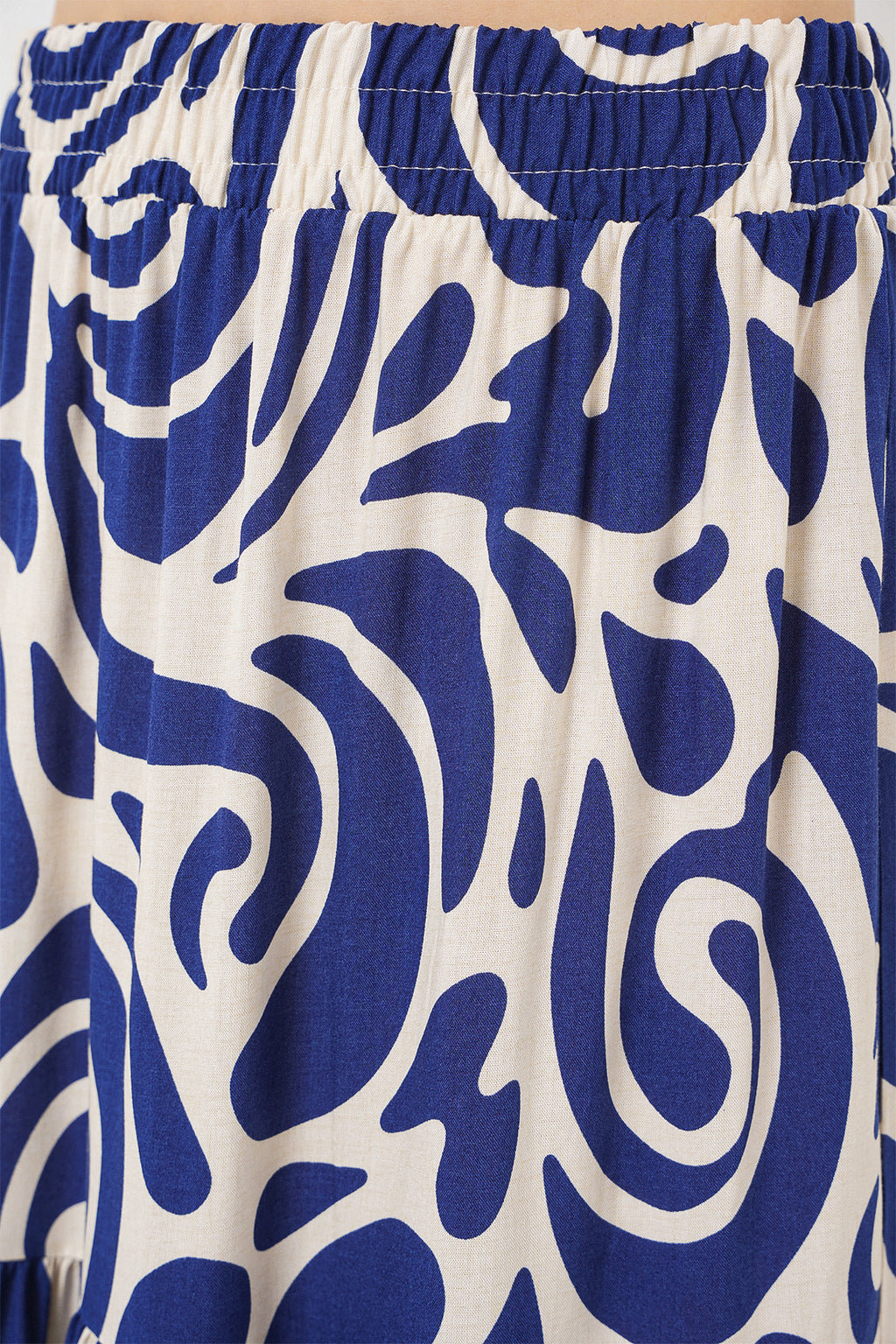 1898 Desenli Uzun Etek - F.Lacivert