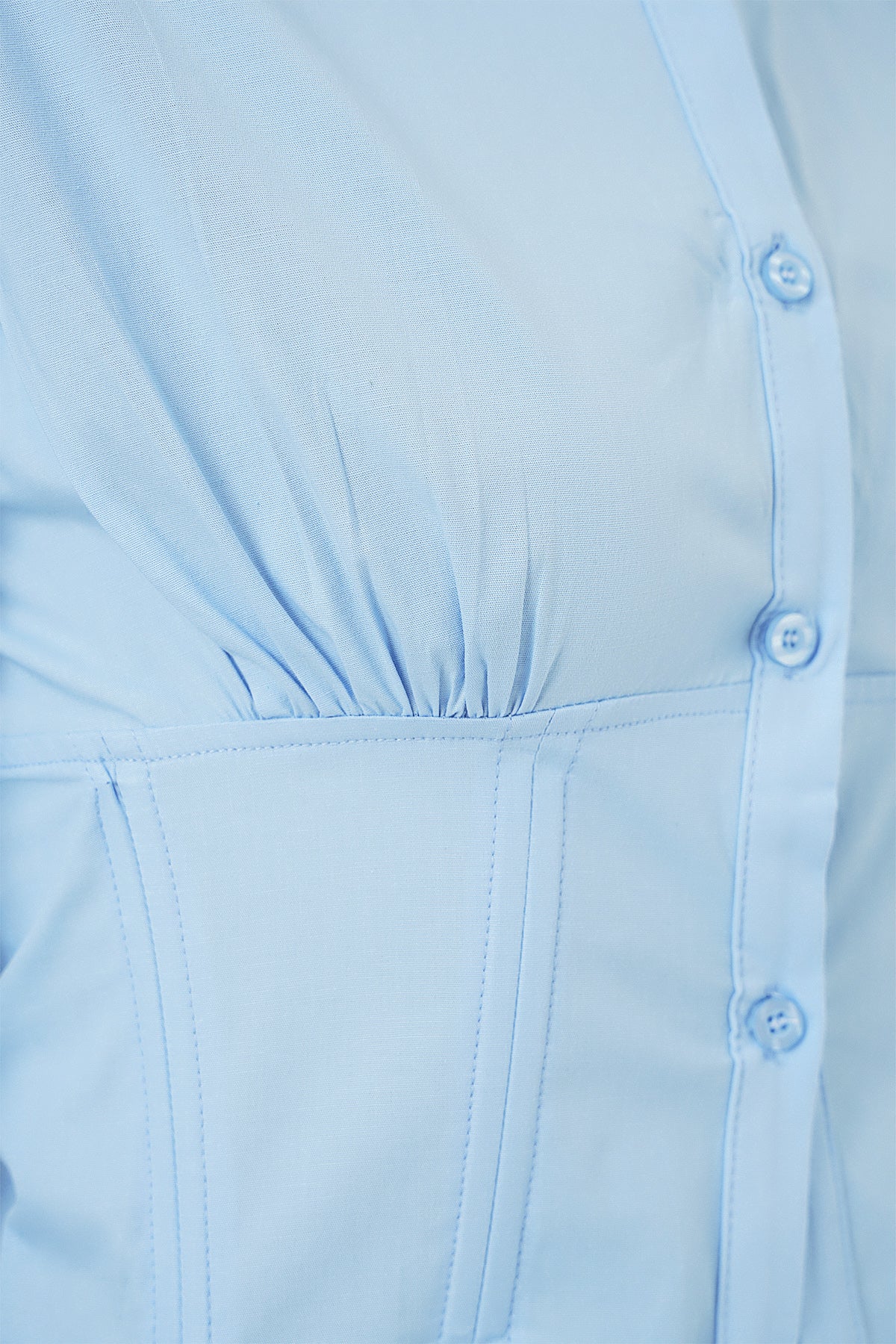 20231 Slim Fit Poplin Gömlek - Mavi