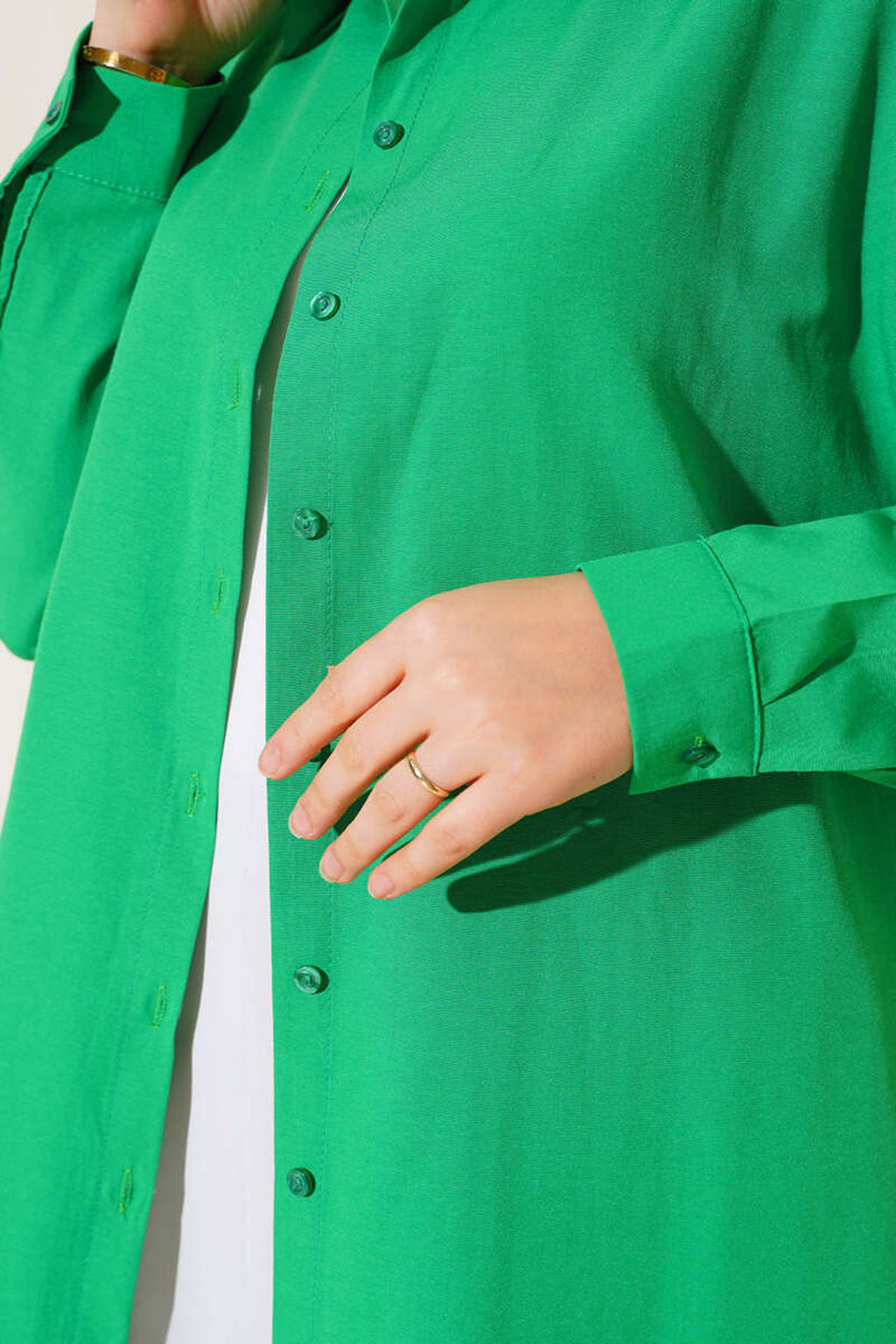 5845 Tesettür Tunik - Yeşil