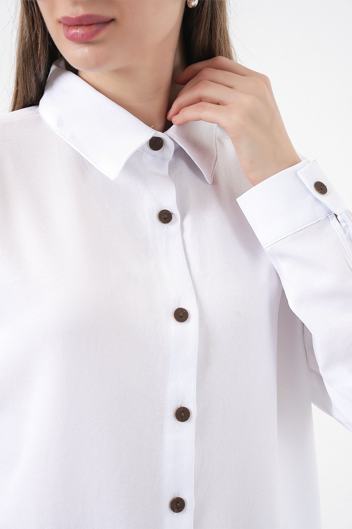 6622 Keten İkili Takım - Beyaz