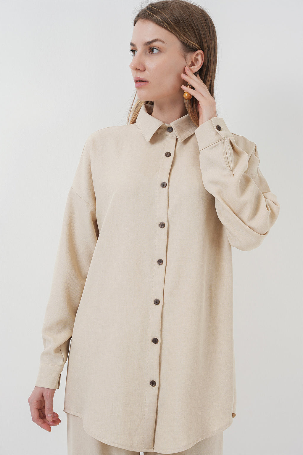 6622 Keten İkili Takım - M. Krem