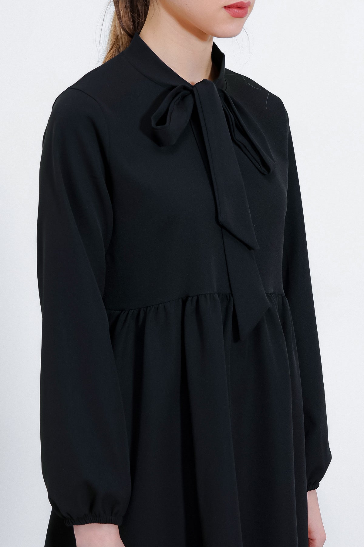 Kadın Siyah Örme Pantolon Tunik Alt Üst Takım 6654