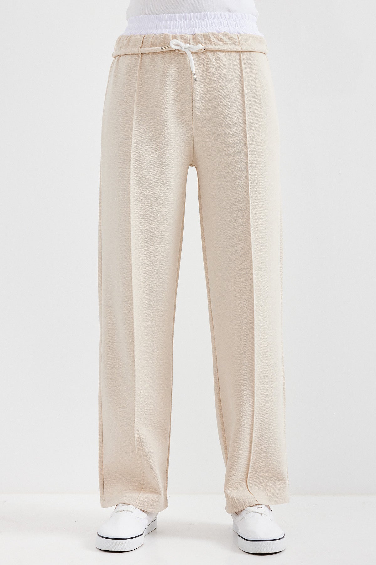 6662 Çımalı Pantolon - Krem