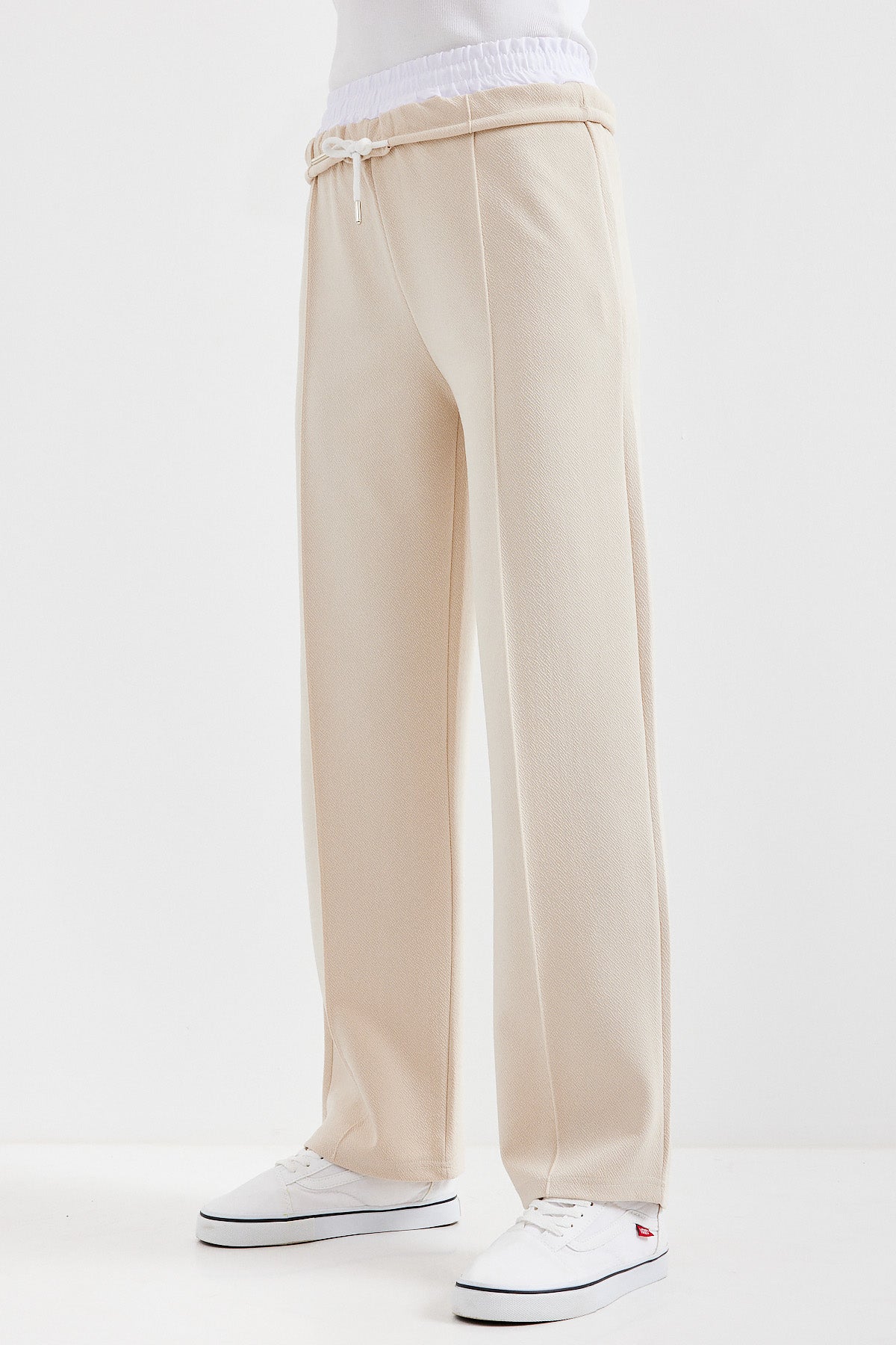 6662 Çımalı Pantolon - Krem