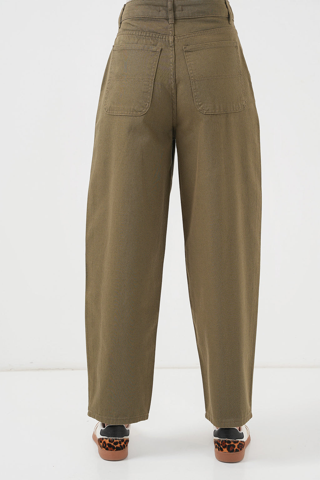 6703 Yüksek Bel Kot Pantolon - Haki