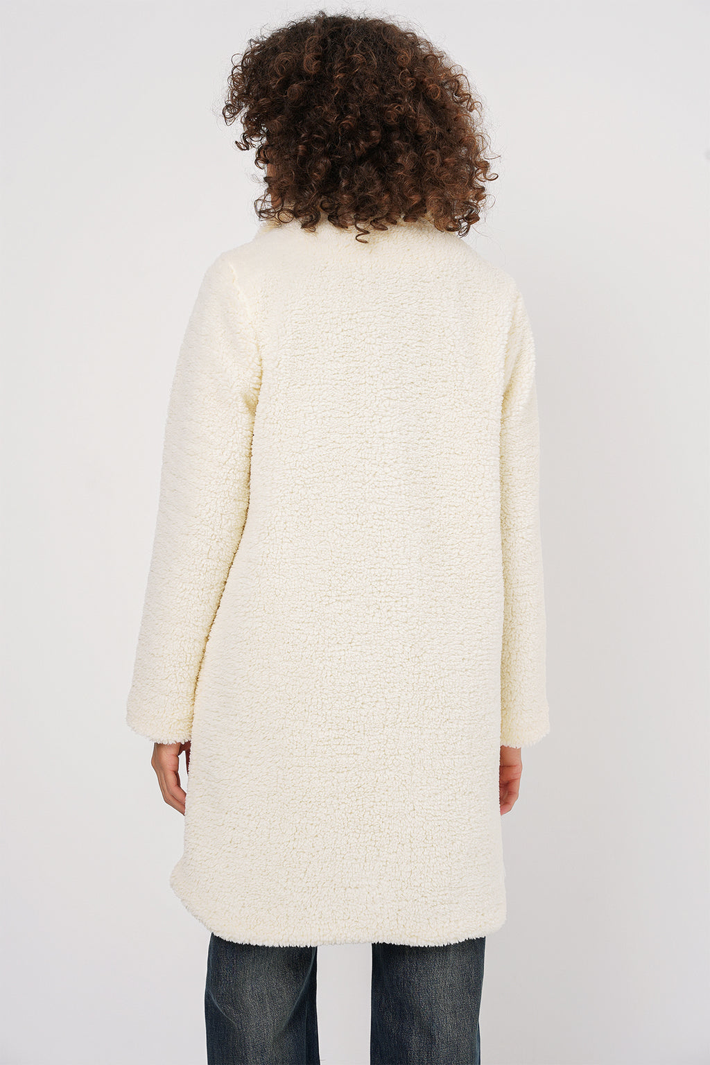 9148 Oversize Peluş Kaban - Ekru