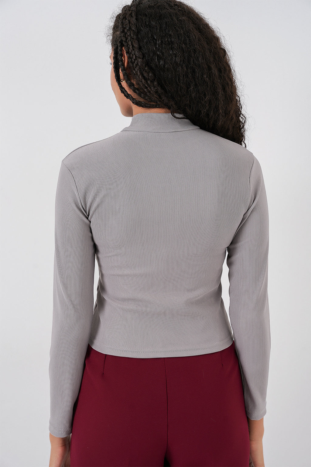 922 Taşlı Body - Gri