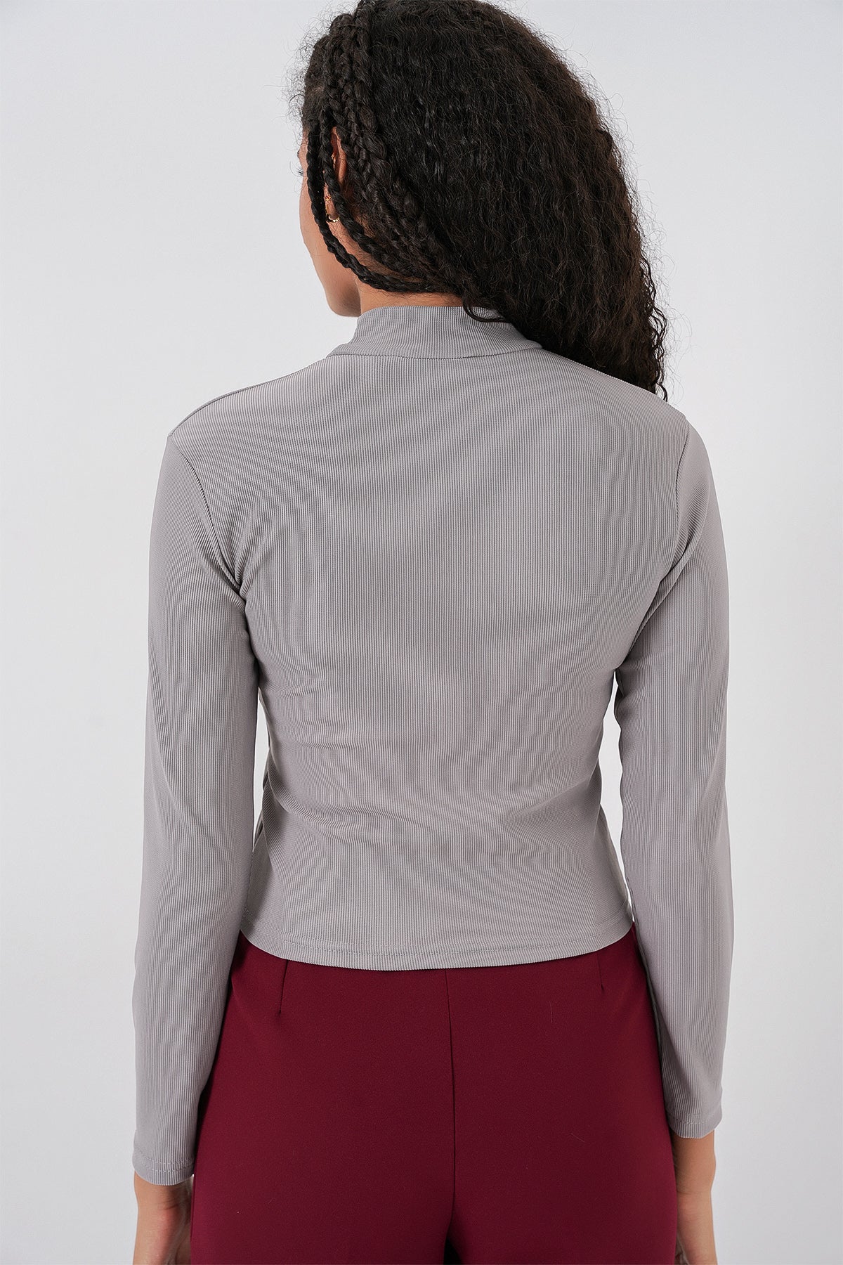 922 Taşlı Body - Gri