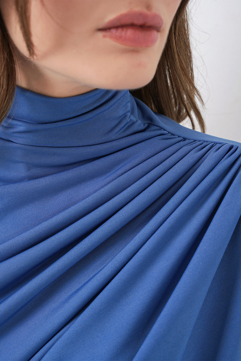 925 Büzgü Detaylı Sandy Bluz - İndigo