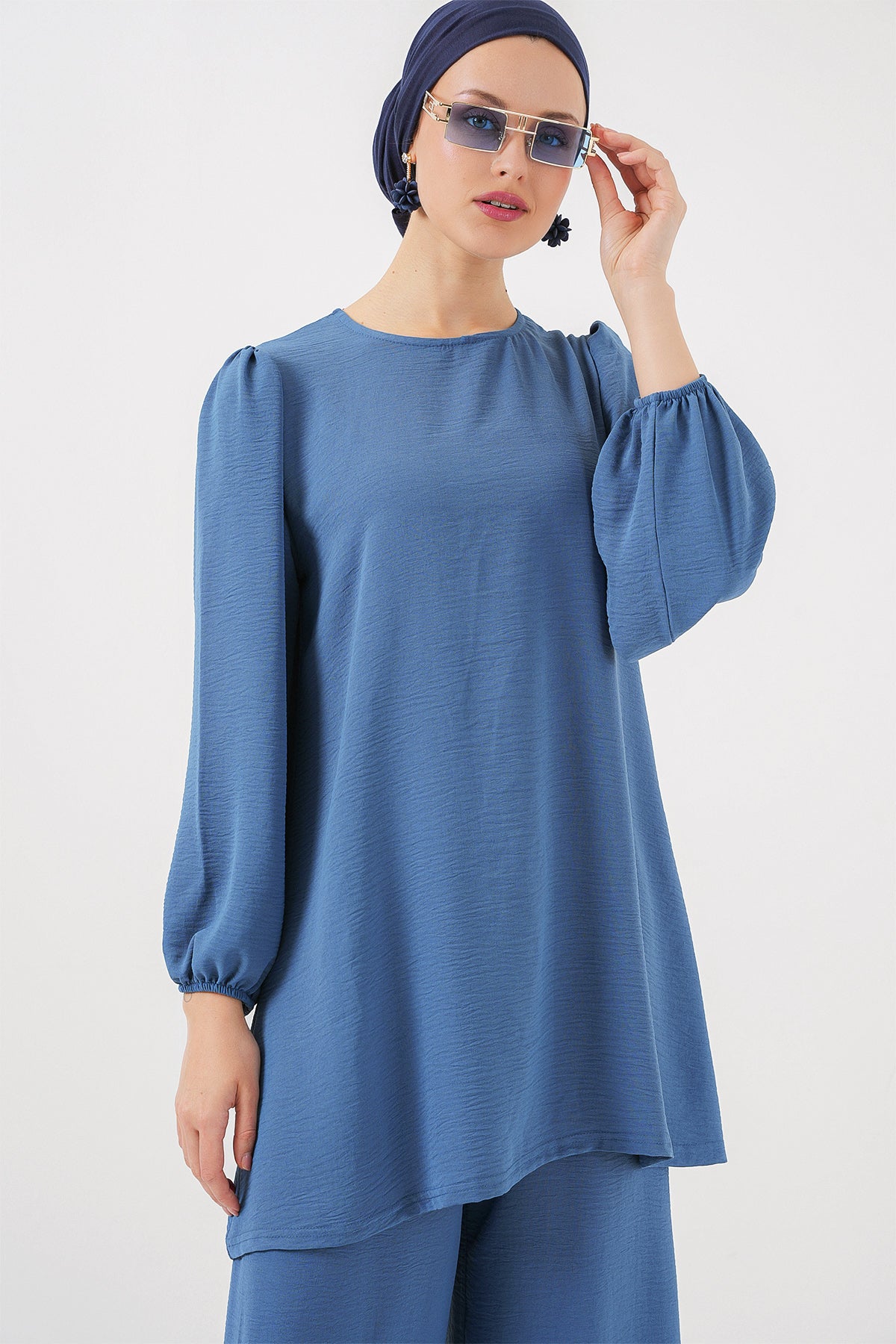 Ayrobin Tunik Pantolon Alt Üst Takım 6712 - İndigo