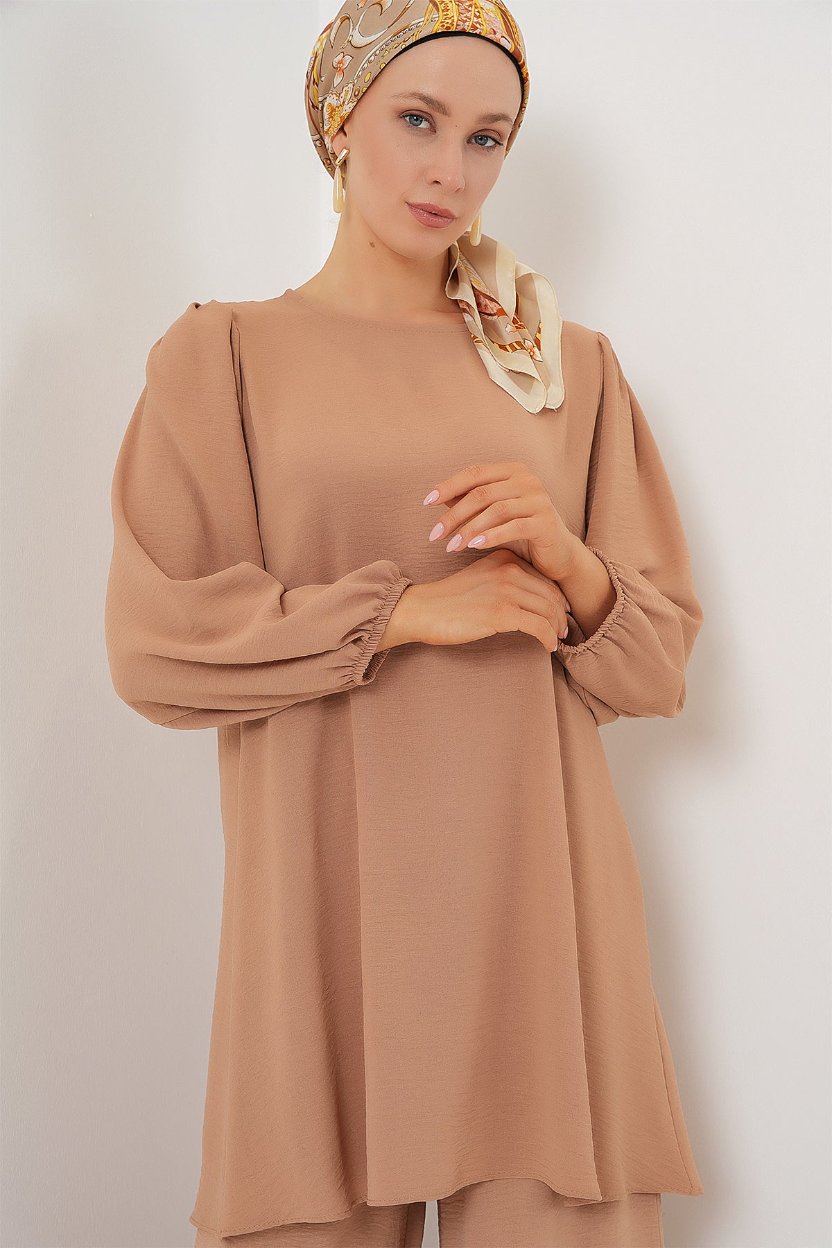 Ayrobin Tunik Pantolon Alt Üst Takım 6712 - Vizon