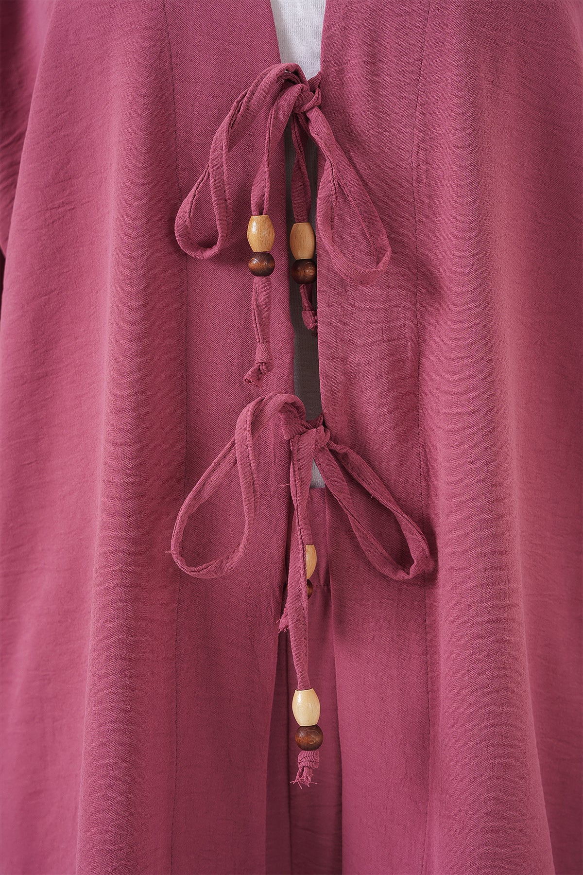 Kadın Ayrobin Kimono Pantolon İkili Takım 6739 - Gül Kurusu