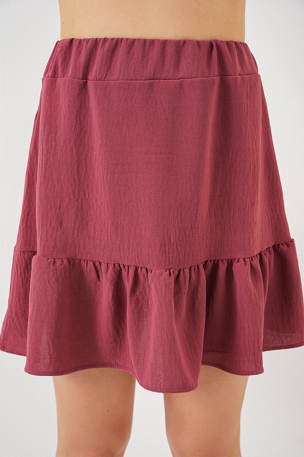 Kadın Ayrobin Mini Etek 8054 - Gül Kurusu