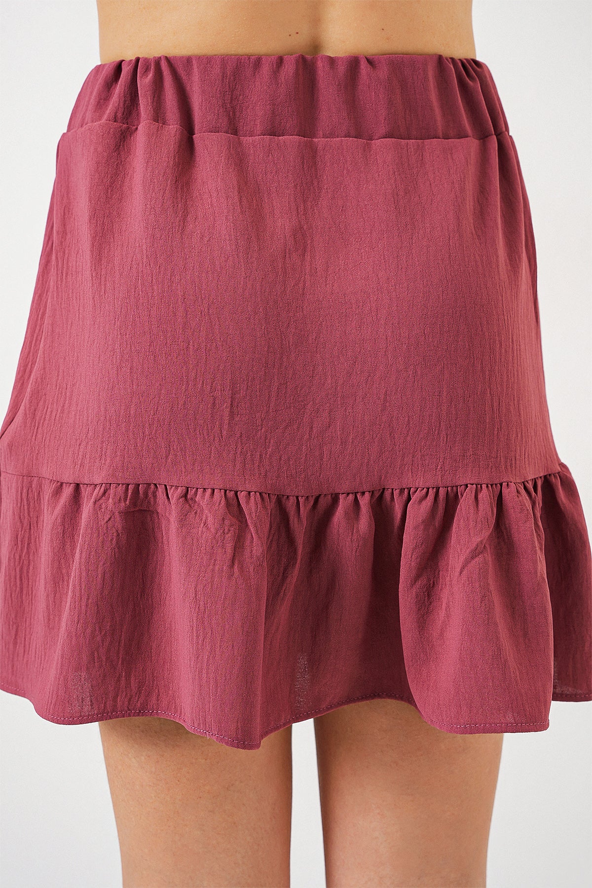 Kadın Ayrobin Mini Etek 8054 - Gül Kurusu