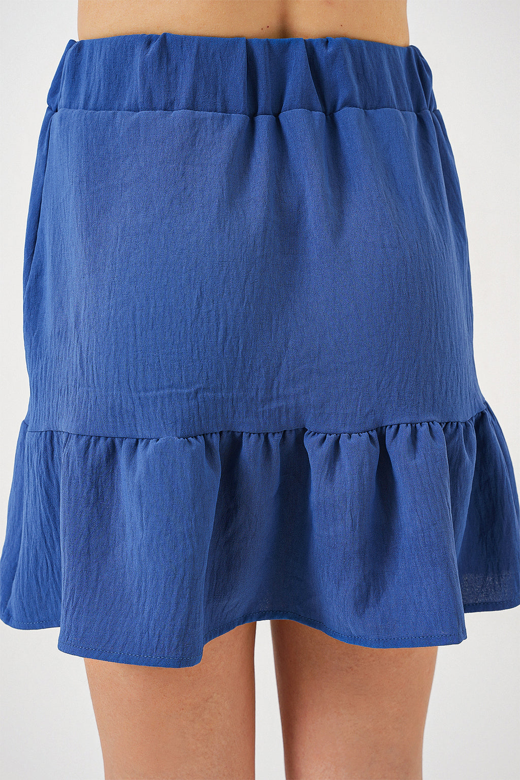 Kadın Ayrobin Mini Etek 8054 - İndigo