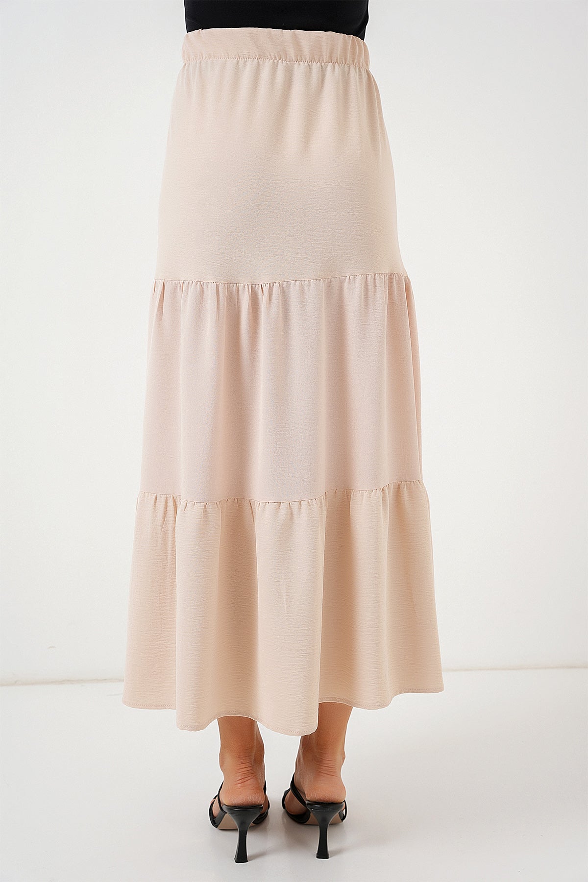 Kadın Ayrobin Uzun Etek 8048 - Bej