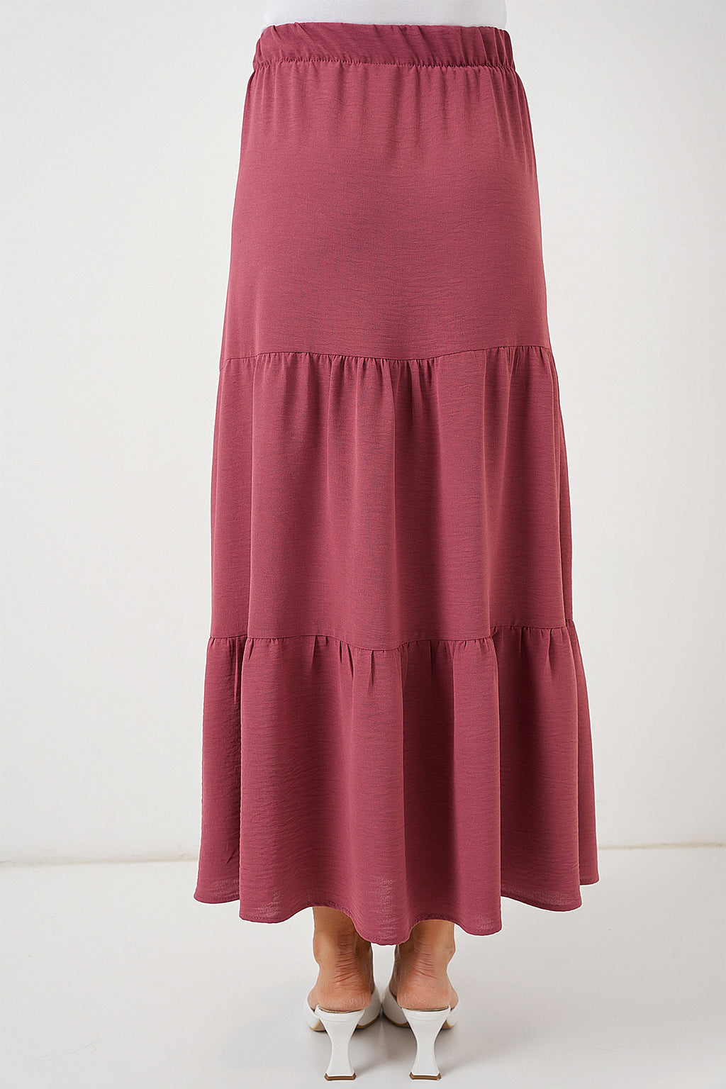 Kadın Ayrobin Uzun Etek 8048 - Gül Kurusu