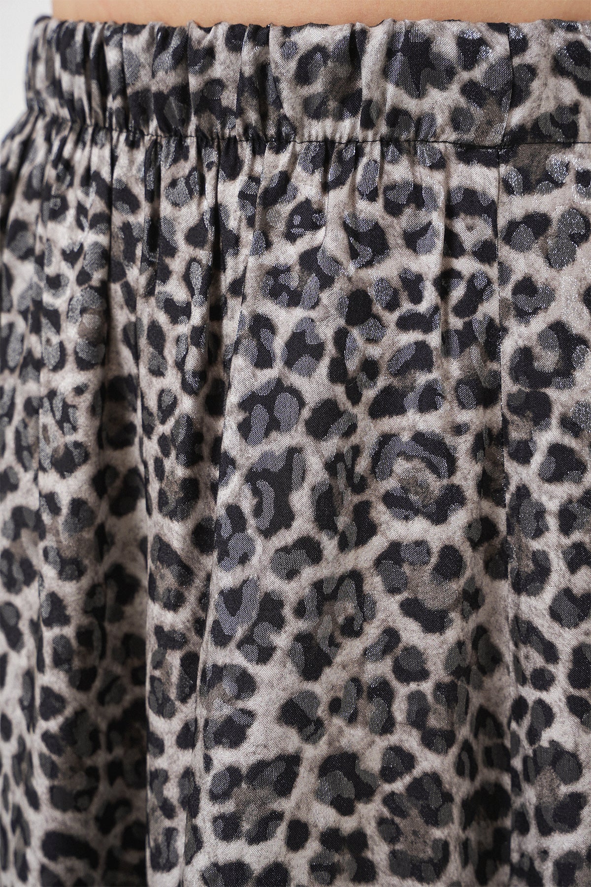 Kadın Desenli Uzun Etek 8053 - Antrasit