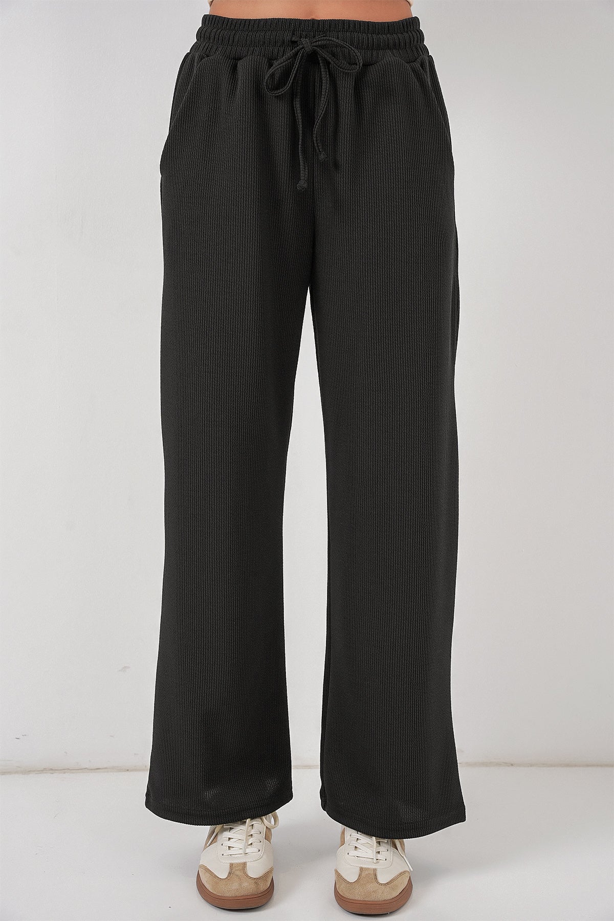 Kadın Fitilli Pantolon 30053 - Siyah