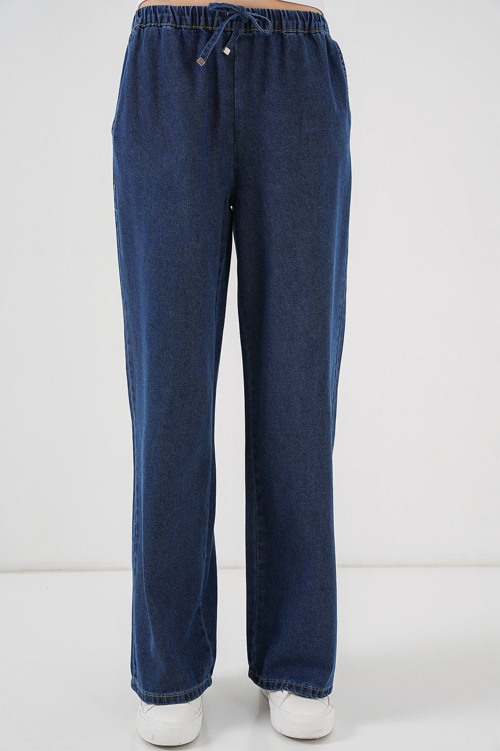 Kadın Geniş Paça Kot Pantolon 6706 - A.Lacivert