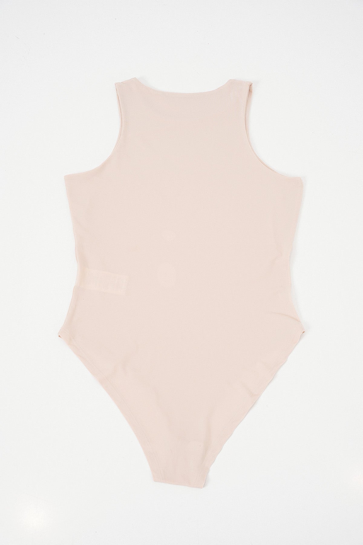 Kadın Halter Yaka Çıtçıtlı Body 972 - Bej