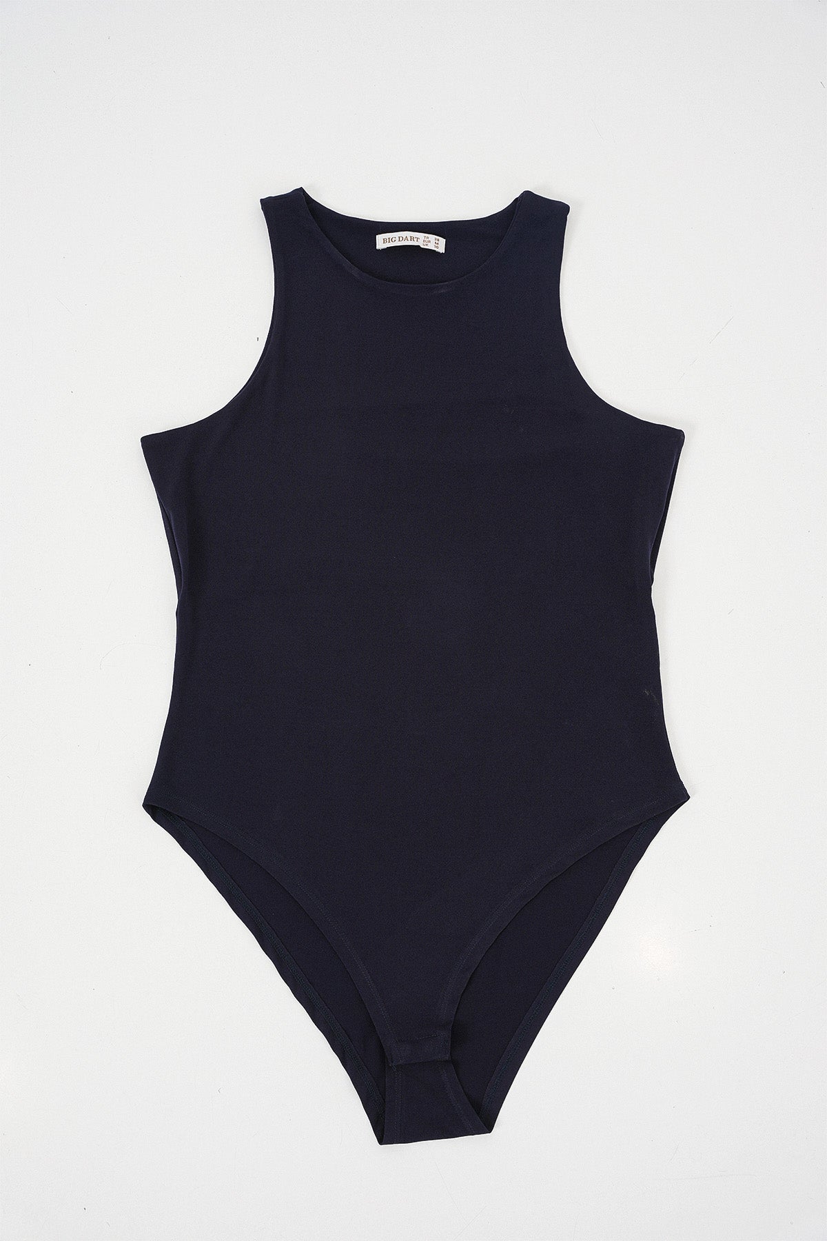 Kadın Halter Yaka Çıtçıtlı Body 972 - Lacivert