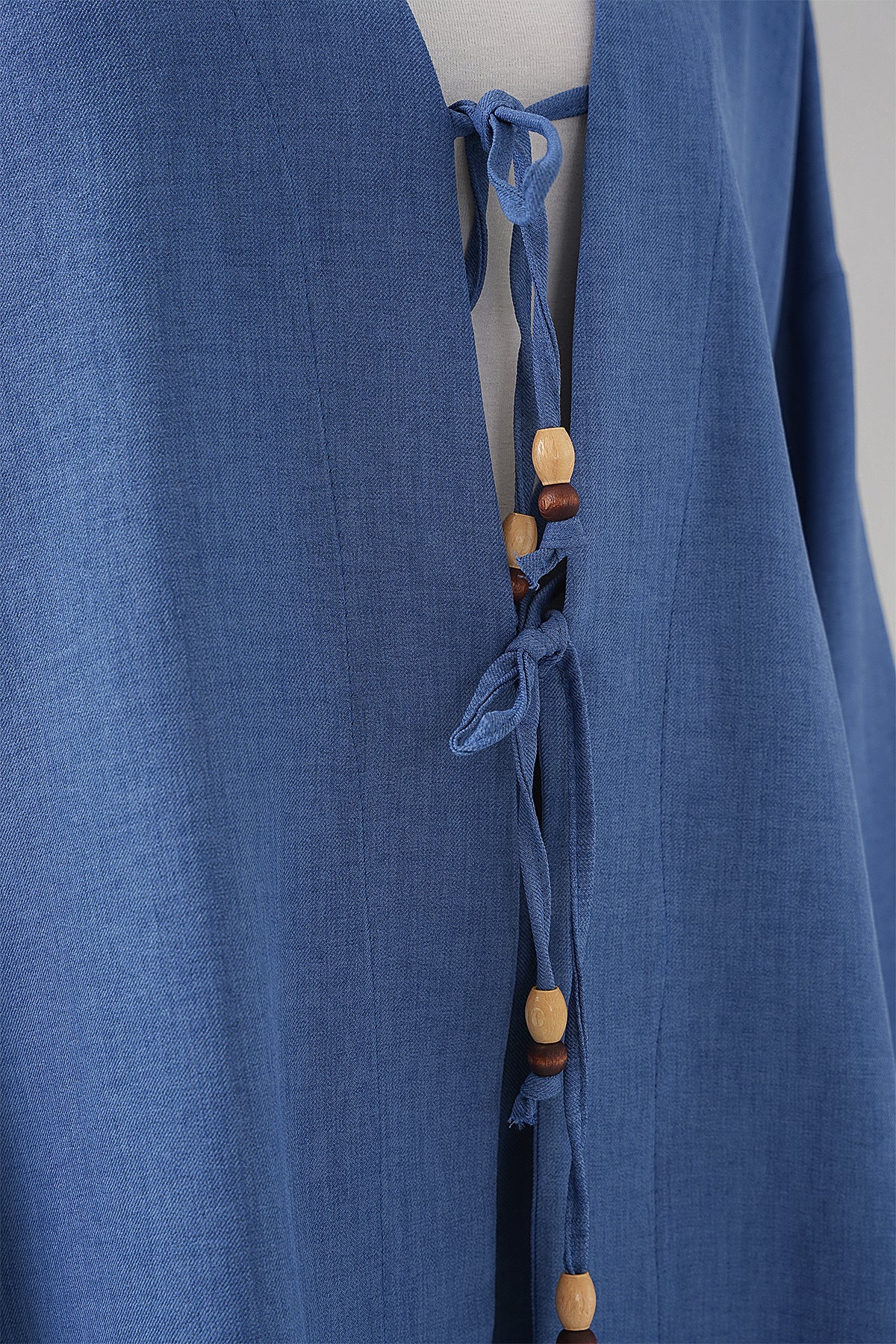 Kadın Keten Kimono İkili Takım 6727 - İndigo