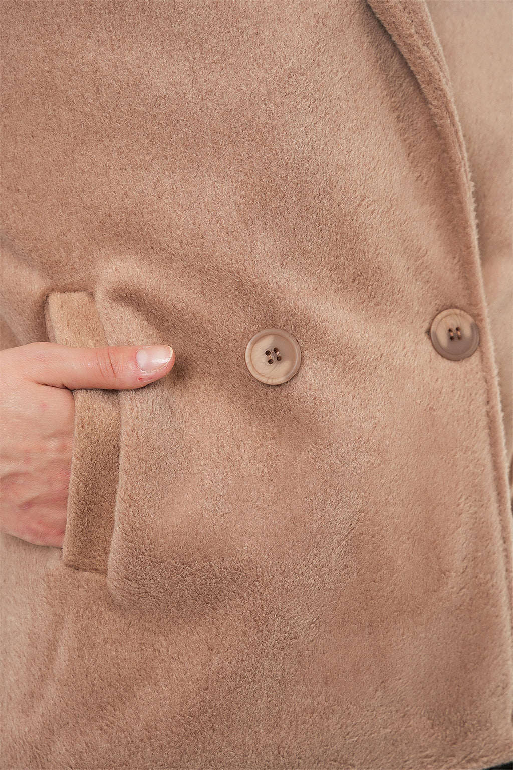 Kadın Kısa Kaşe Ceket 0725 - Bisküvi