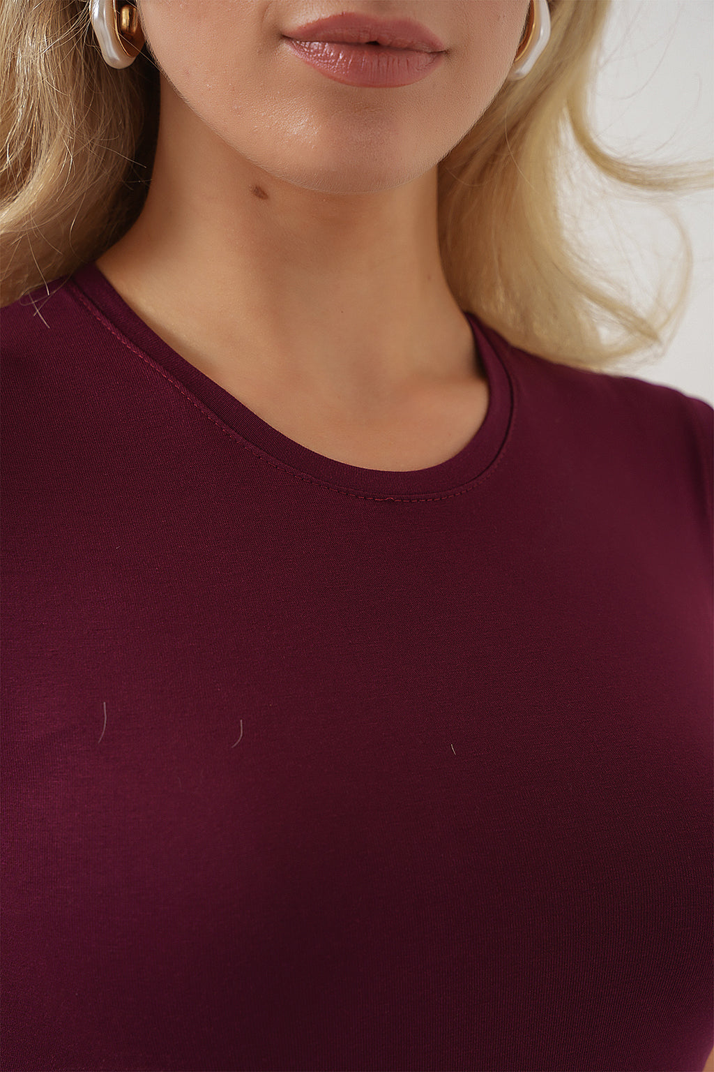 Kadın Kolsuz Body 4347 - Bordo