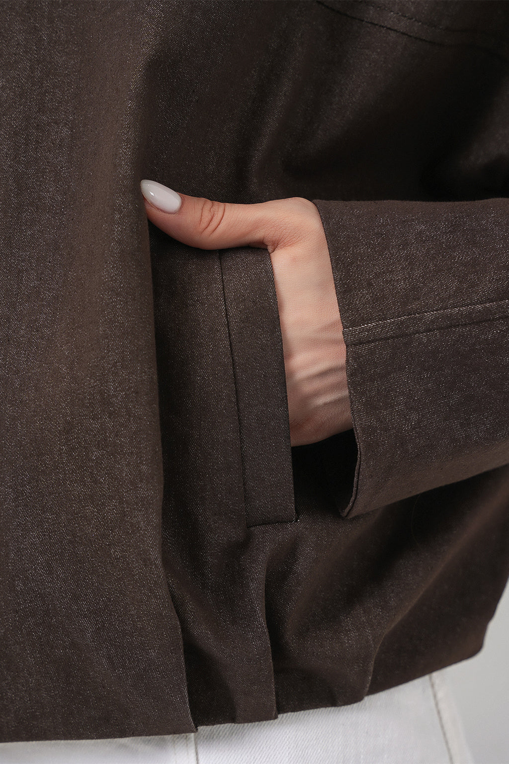 Kadın Kot Bomber Ceket 0737 - Kahverengi