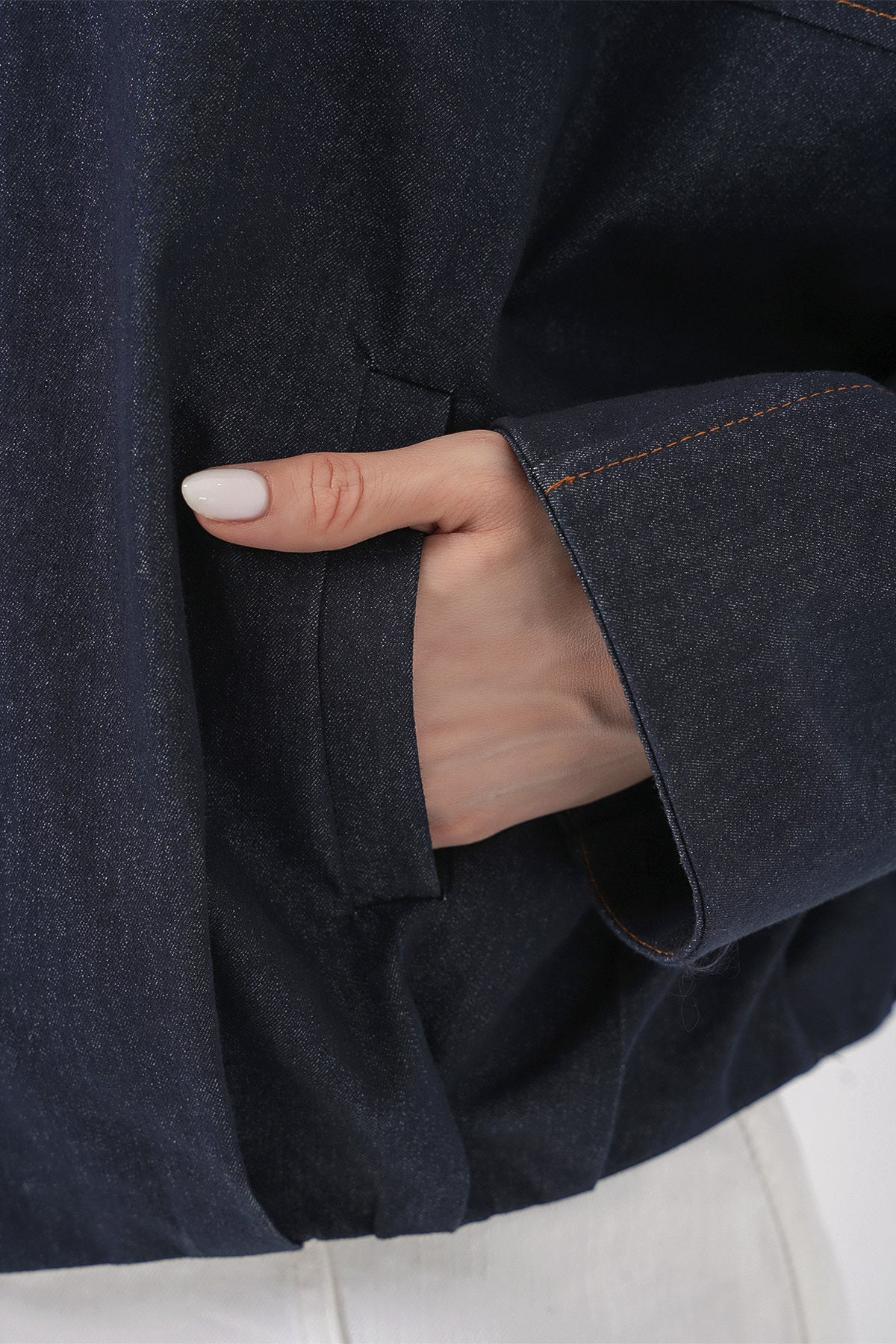 Kadın Kot Bomber Ceket 0737 - Lacivert