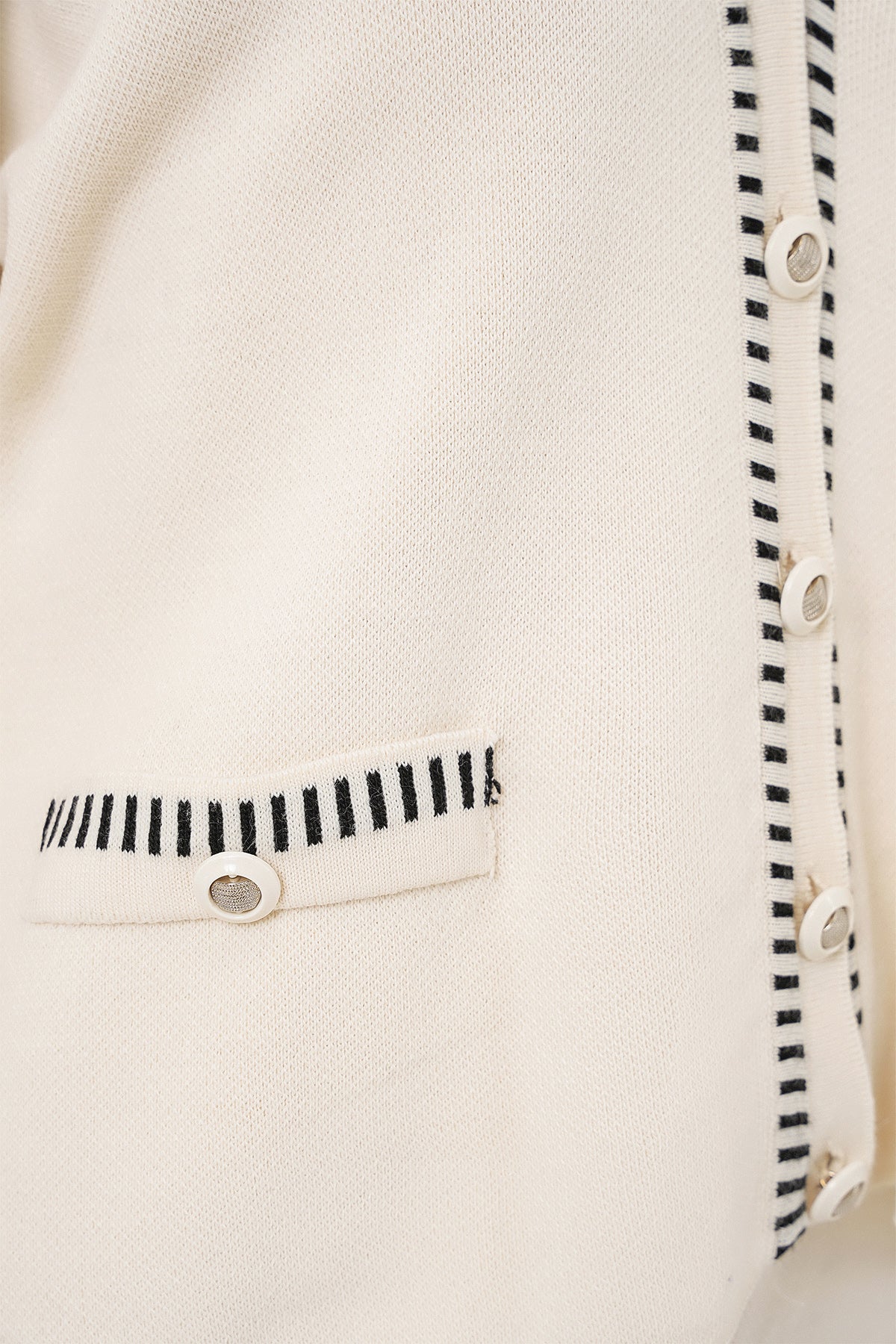 Kadın Nakışlı Triko Hırka Pantolon İkili Takım 15963 - Ekru