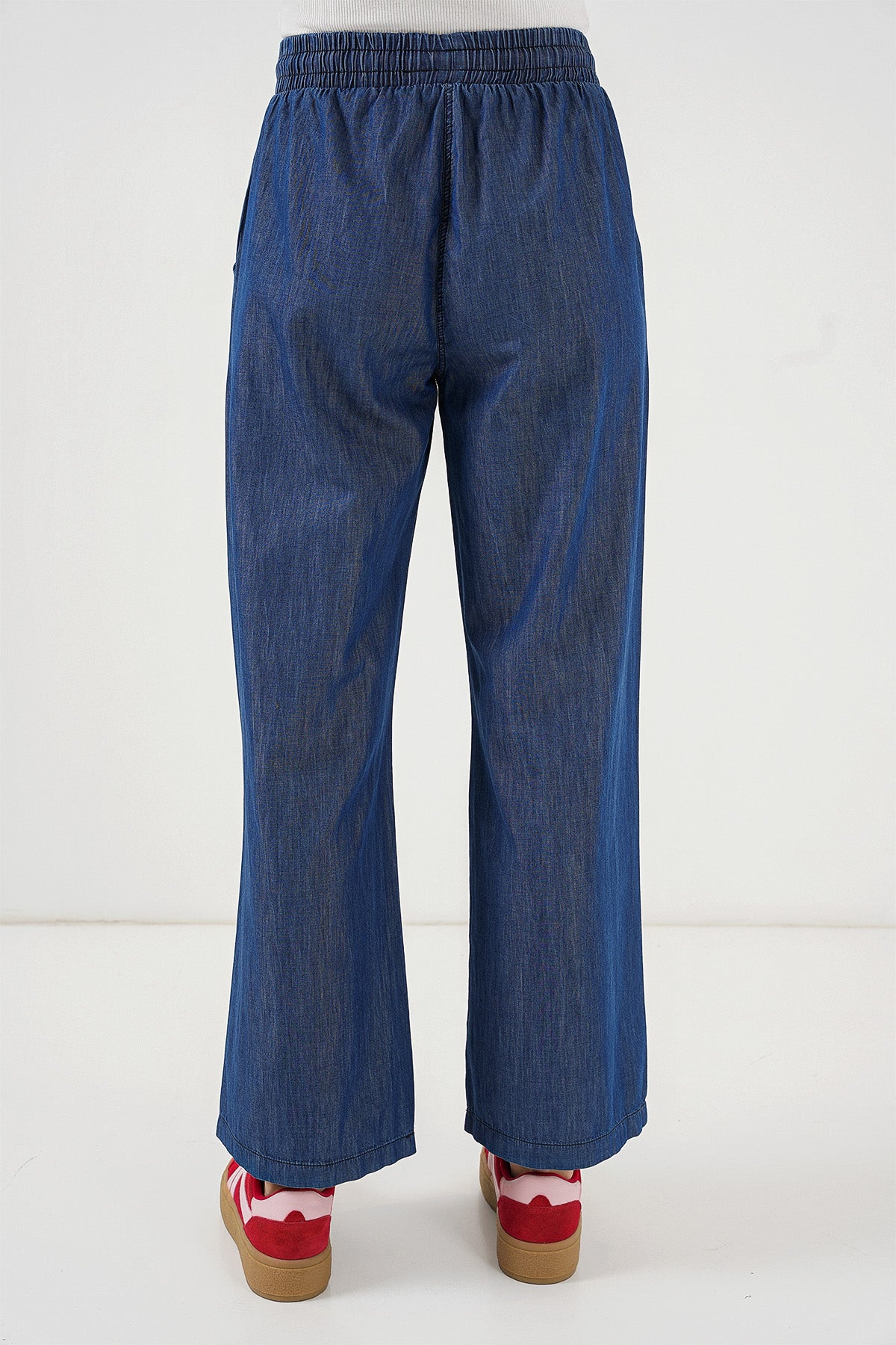 Kadın Rahat Kalıp Kot Pantolon 6707 - Lacivert