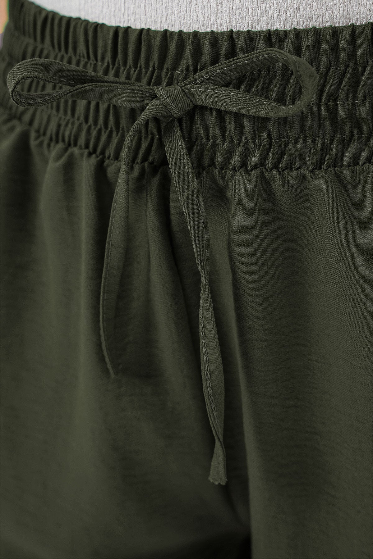 Kadın Rahat Kalıp Şort 5327 - Haki