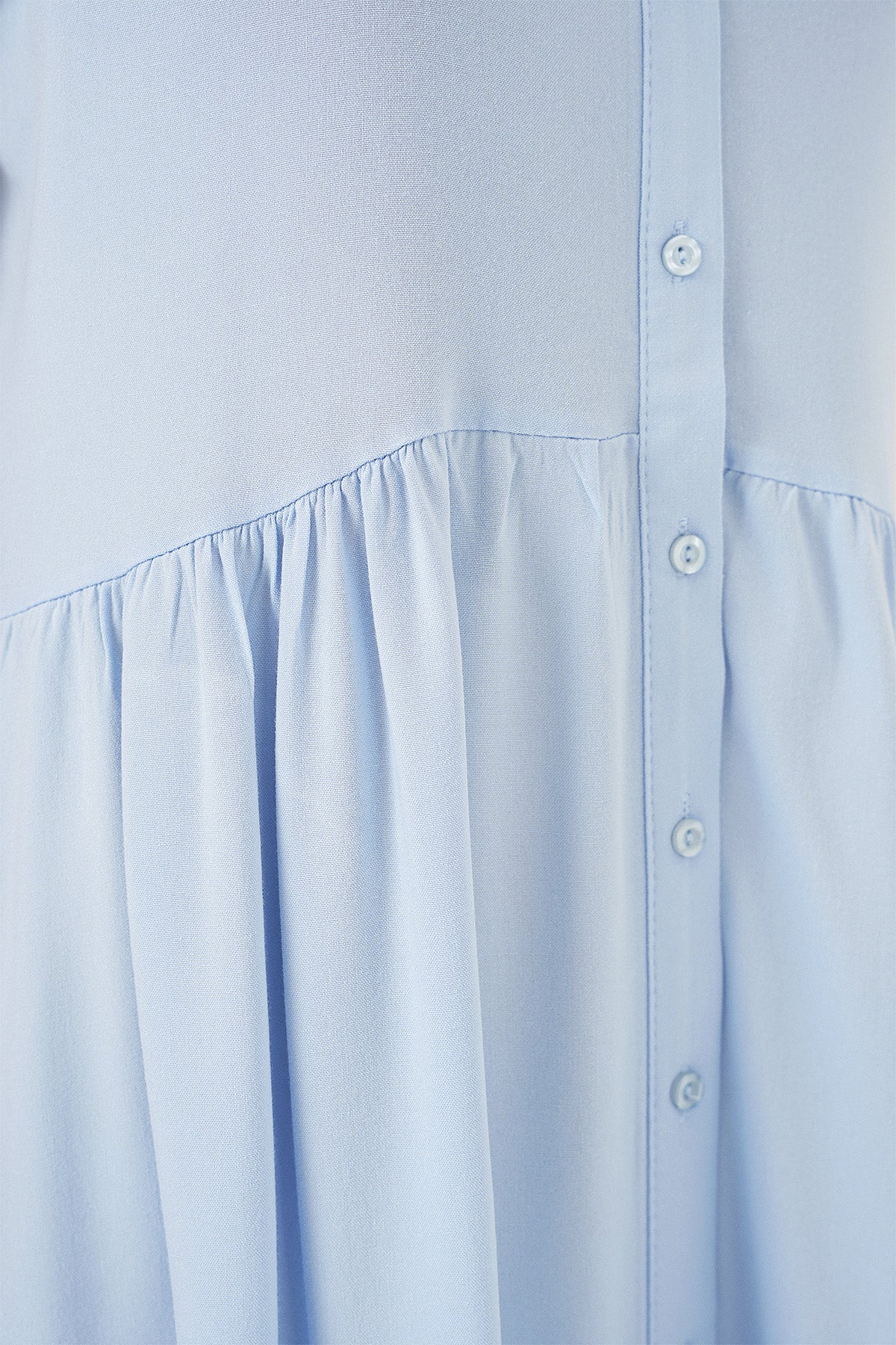 Kadın Sıfır Kol Midi Elbise 2563 - Mavi