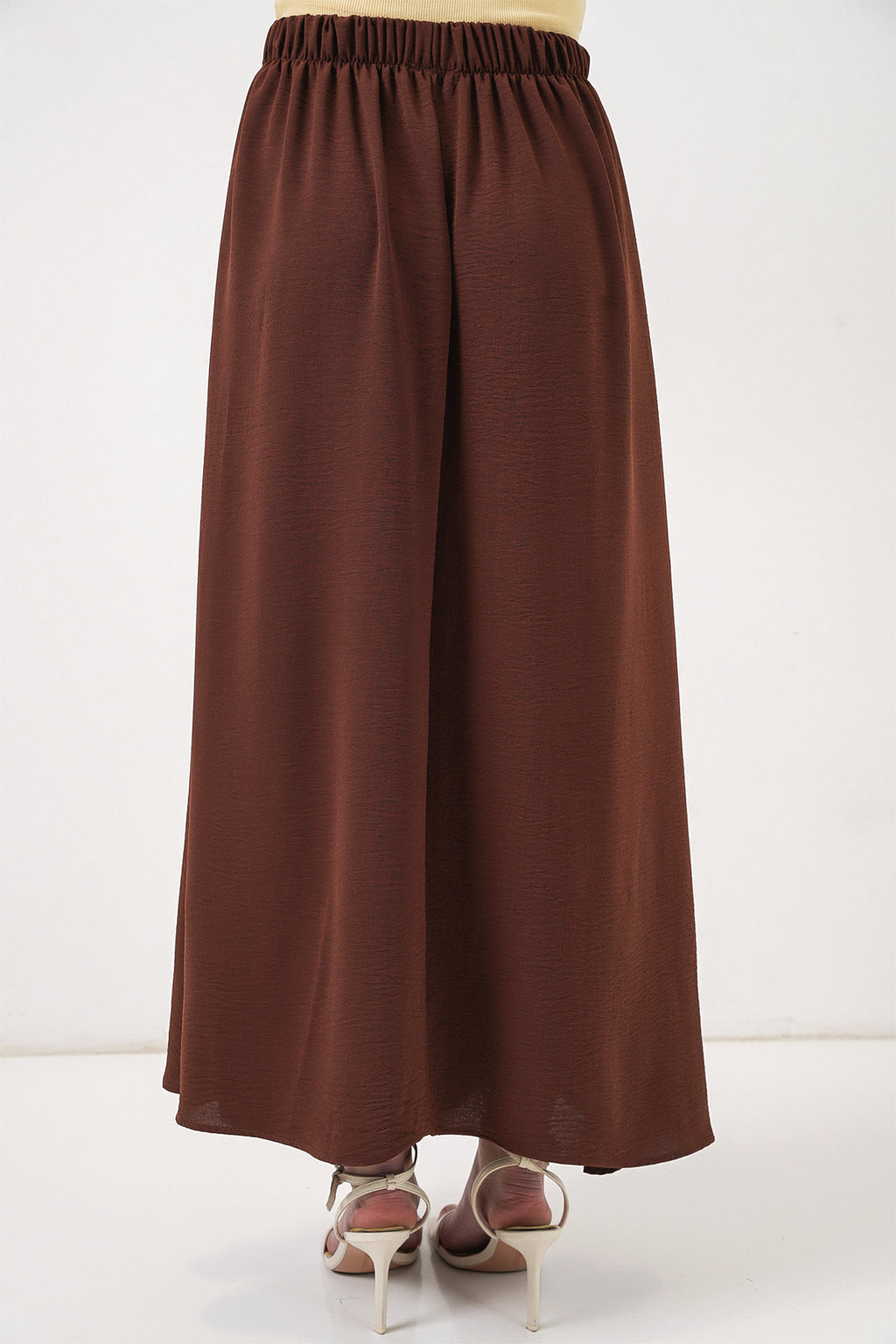 Kadın Uzun Ayrobin Etek 8050 - Kahverengi