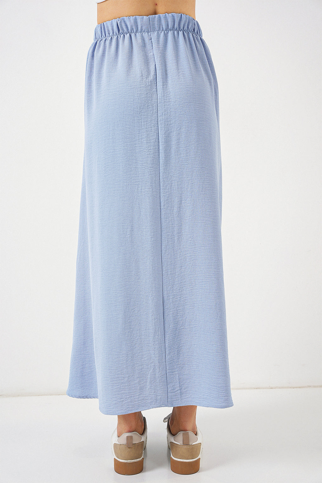 Kadın Uzun Ayrobin Etek 8050 - Mavi