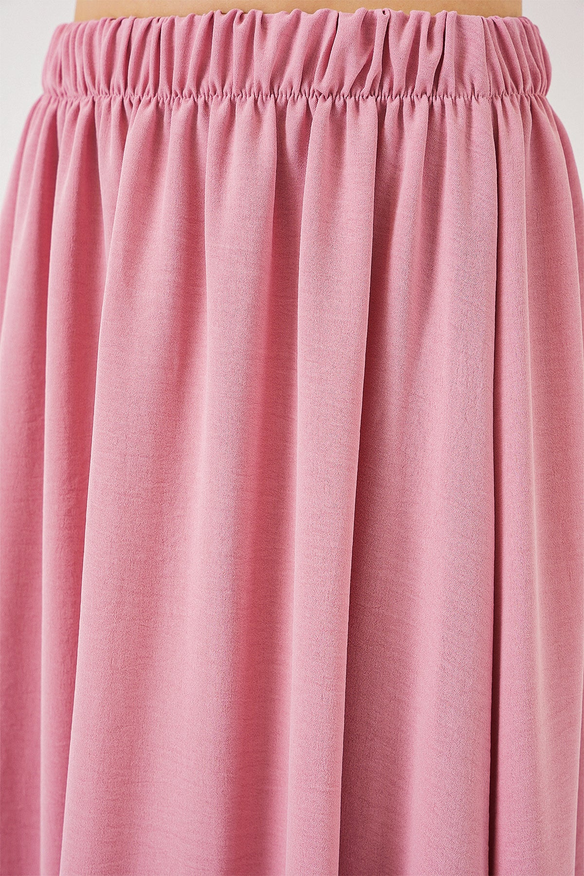 Kadın Uzun Ayrobin Etek 8050 - Pudra