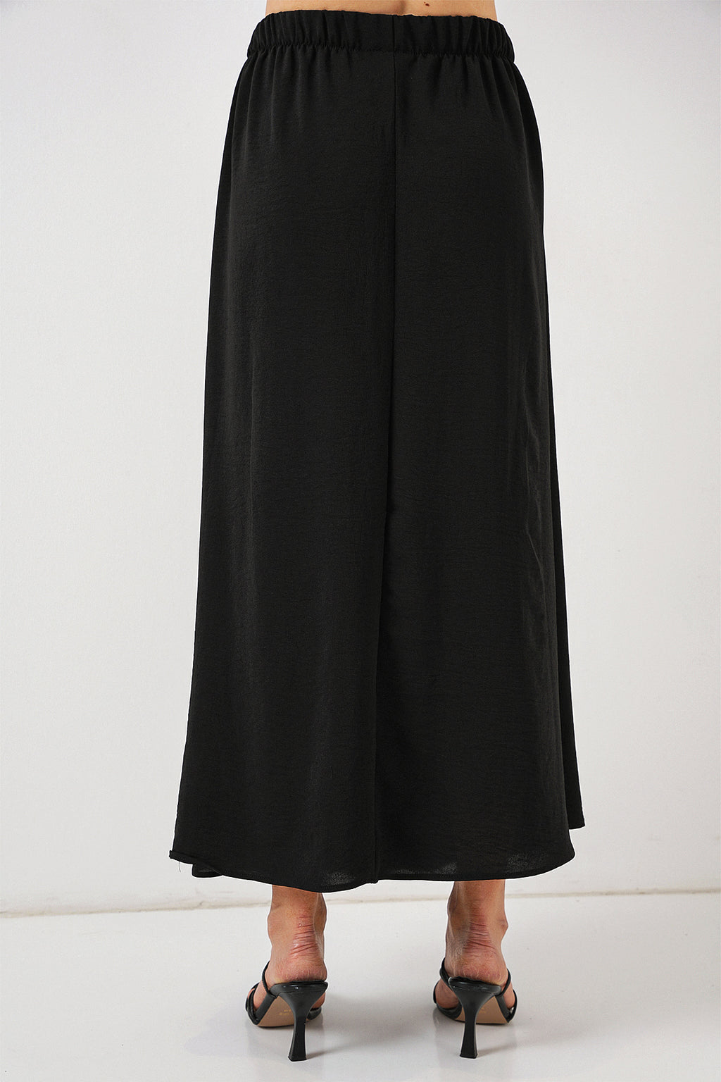 Kadın Uzun Ayrobin Etek 8050 - Siyah