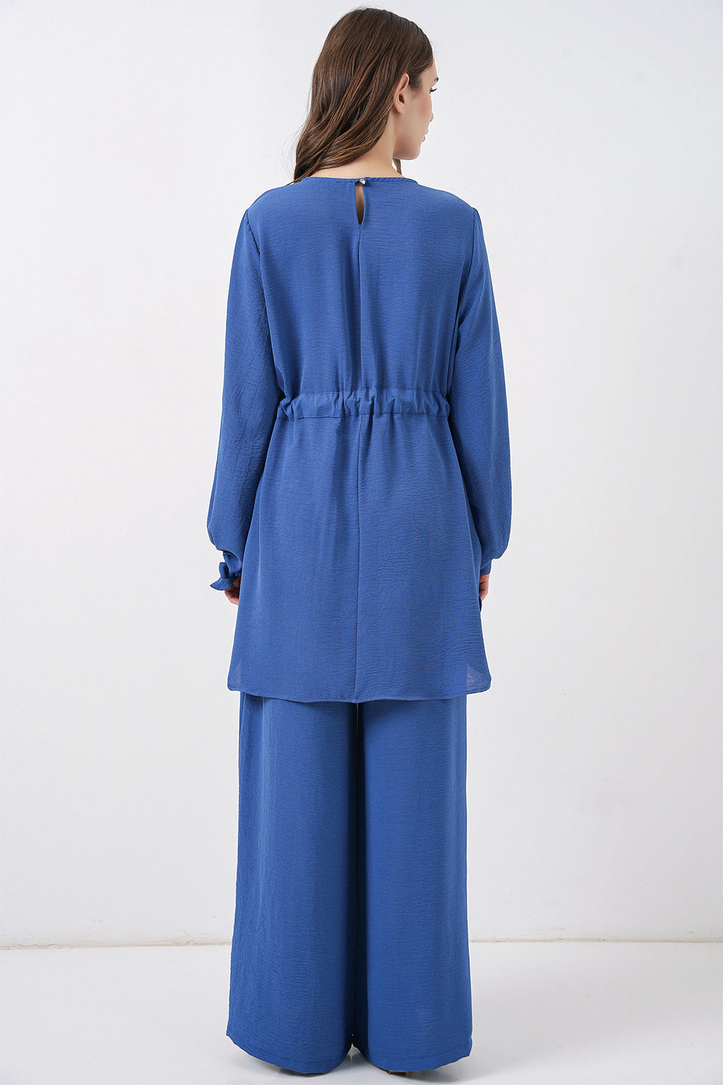 Kadın Uzun Tunik Pantolon İkili Takım 6719 - İndigo