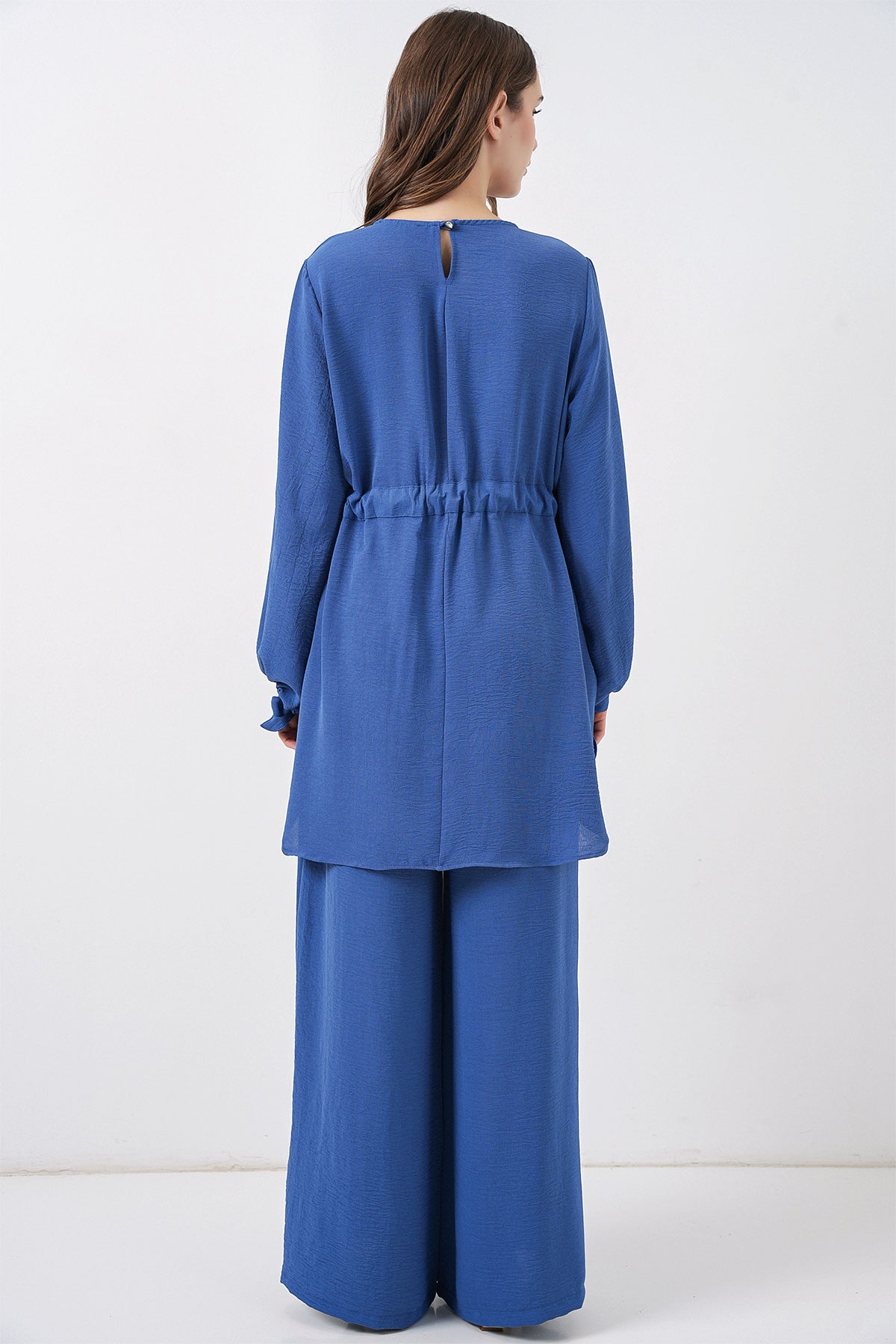 Kadın Uzun Tunik Pantolon İkili Takım 6719 - İndigo