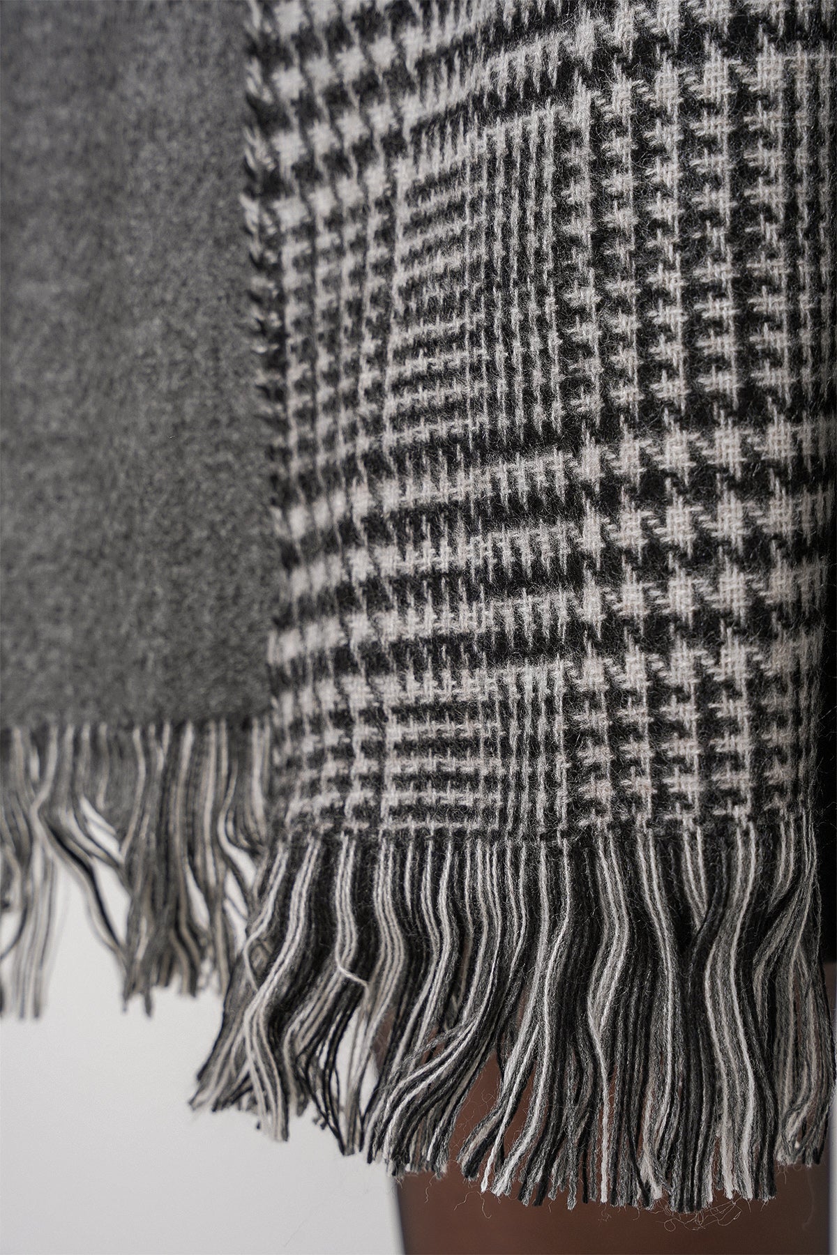 Kadın Yumuşak Dokulu Kalın Şal Atkı 15951 - Antrasit