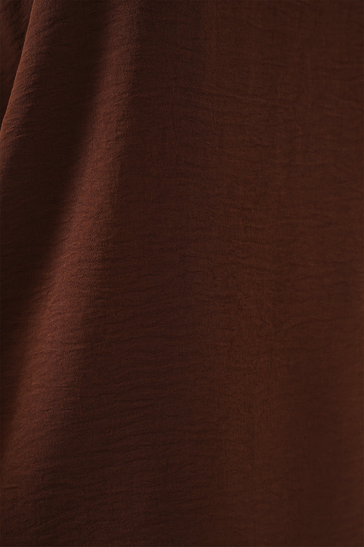 V Yaka Sıfır Kol Bluz 950 - Kahverengi